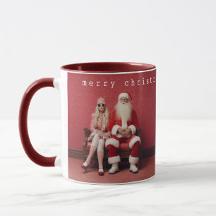 Caneca Natal Whimsical Duo: Papais noeis e Sra. Claus