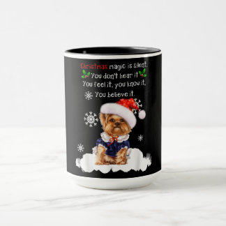 Caneca Natal Yorkshire Terrier Funny Yorkie Puppy