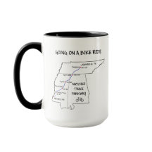 Natchez Trace Route Map Coffee Mug