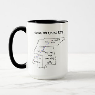 Caneca Natchez Trace Route Map Coffee Mug