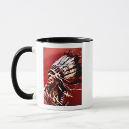 Caneca Native "Nez Perce Chief" original art Mug