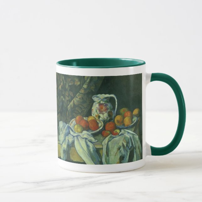 Caneca Nature Morta, Cortina e Jarro por Paul Cezanne (Direita)