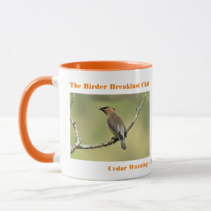 Caneca Natureza Fotografia Cedar Waxwing Birder