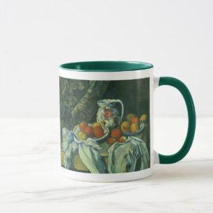 Caneca Natureza Morta, Cortina e Jarro por Paul Cezanne