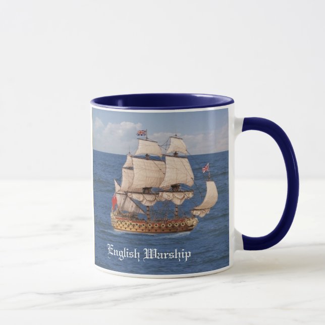 Caneca náutica do navio de guerra inglês (Direita)