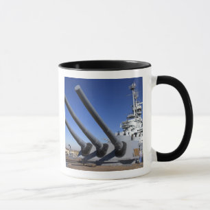 Caneca Navio de guerra USS Alabama no Memorial Battleship