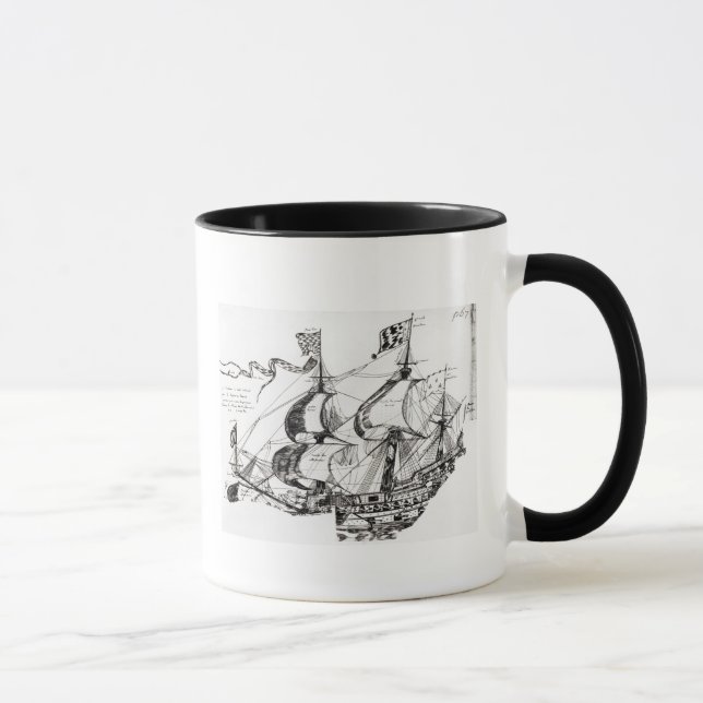 Caneca Navio de Jacques Cartier, 'Rarete Indes (Direita)