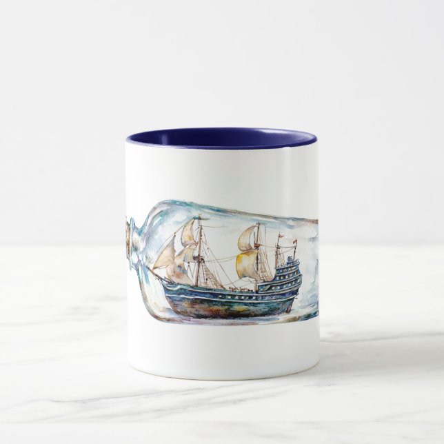 Caneca Navio numa Garrafa (Centro)