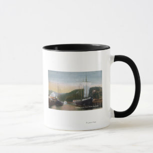 Caneca Navios que carregam a madeira serrada