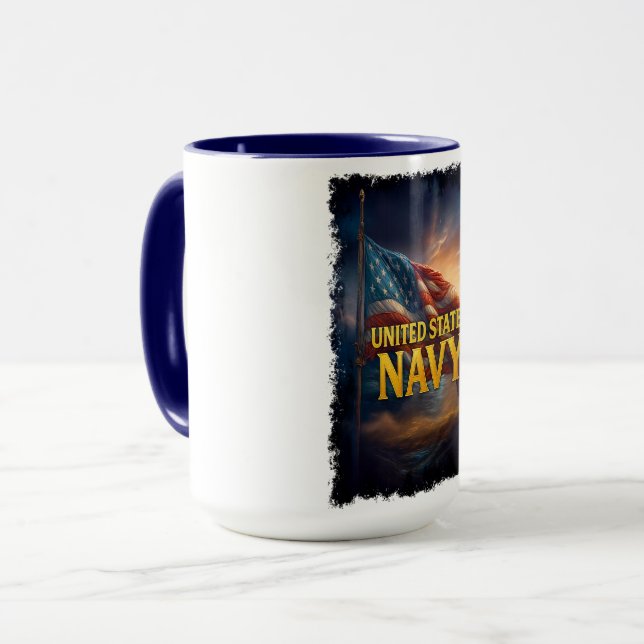 Caneca Navy USN Veteran (Frente Esquerda)