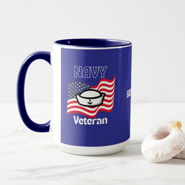 Caneca Navy Veteran Mug (Com Donut)
