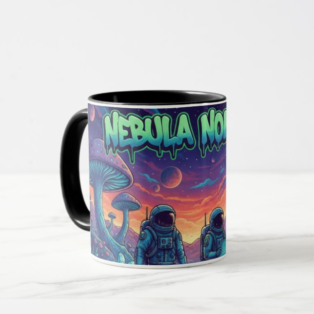 Caneca Nebula Nômades Espaço Astronauta Sci-Fi Combo Café (Frente Esquerda)