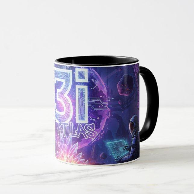 Caneca Nebula Nomads Space Astronaut Sci-Fi 3i Atla (Frente Esquerda)