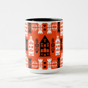 Caneca Neerlandês Folk Art Impressão