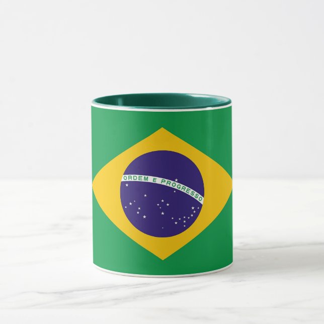 Caneca negra com bandeira do Brasil (Centro)