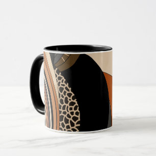 Caneca Negra Negra Negra Negra Moderna Boho