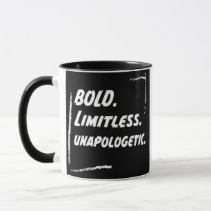 Caneca Negrito & Ilimitado preto e branco sem desculpas