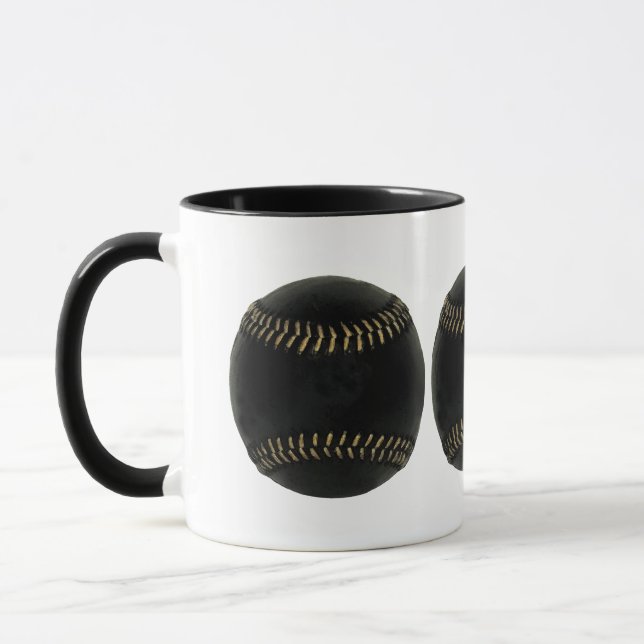 Caneca negro de beisebol (Esquerda)