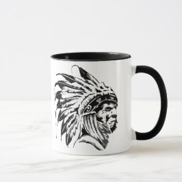 CANECA NEGRO GRÁFICO E AMERICANO NATIVO BRANCO