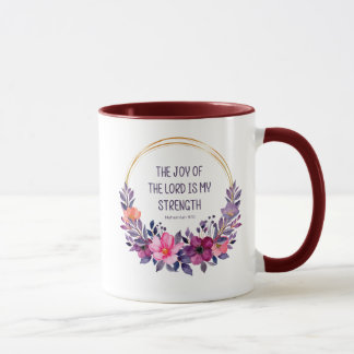 Caneca Nehemiah 8:10 A alegria do Senhor é minha força,