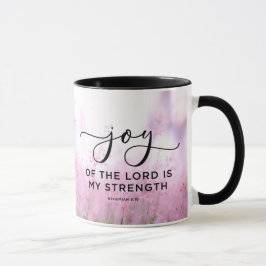 Caneca Nehemiah 8:10 Alegria do Senhor é minha força