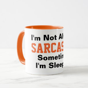 Caneca Nem sempre sou sarcástico Typografia Engraçada L