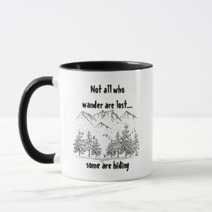 Caneca Nem todos os que andam perdem uma citação de humor