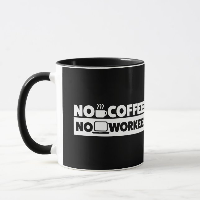 CANECA NENHUM CAFÉ. NENHUM WORKEE (Esquerda)