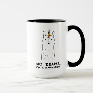 Caneca Nenhum drama eu sou um Llamacorn
