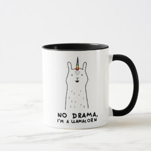 Caneca Nenhum drama eu sou um Llamacorn
