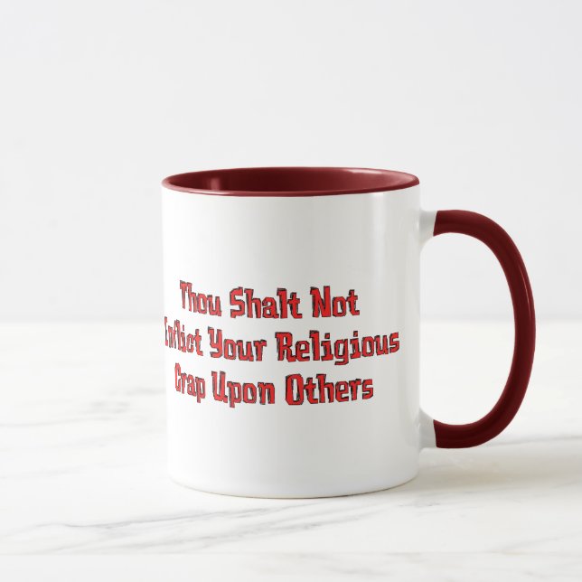 Caneca Nenhum excremento religioso (Direita)