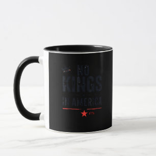Caneca Nenhum Rei na América desde 1776 Estilo Retro