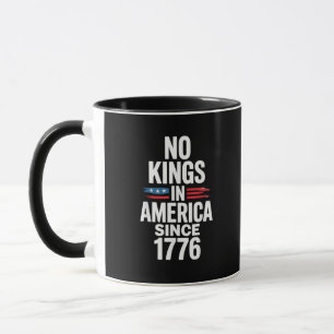 Caneca Nenhum Rei na América desde 1776 Minimal Limpo