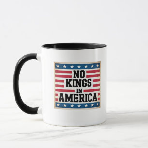 Caneca Nenhum Rei Na América EUA Gráfico Vintage