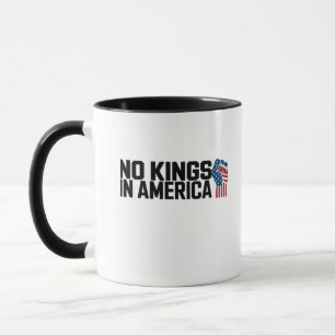 Caneca Nenhum Rei na América EUA Gráfico Vintage