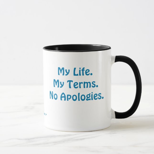 Caneca Nenhuma coleção de desculpas por Designs MDillon (Direita)