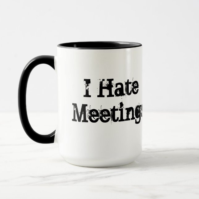 Caneca Nenhuma Reunião Personalizada Engraçada Humor Mug (Esquerda)