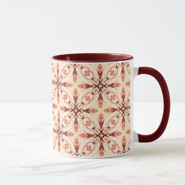 Caneca Neo Victorian Brown Fractal Patterno (Direita)
