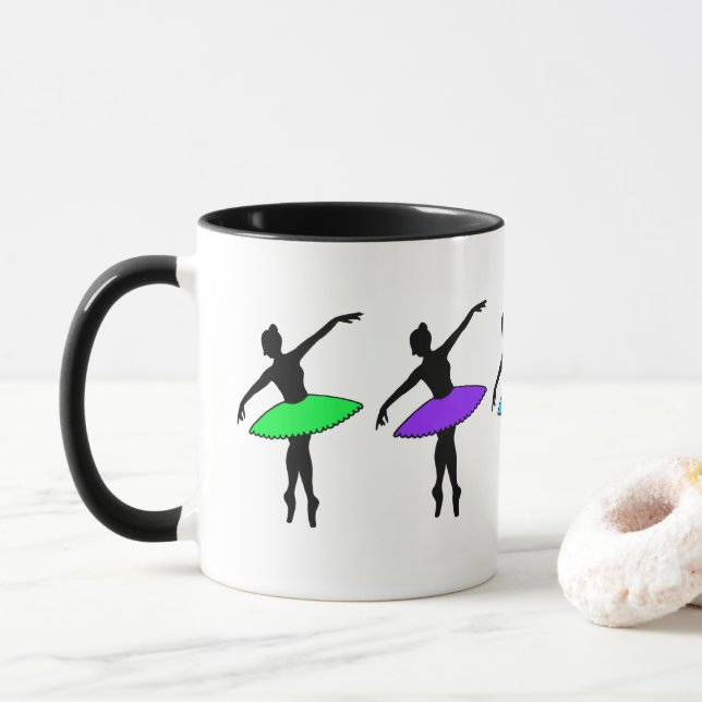 Caneca Neon Ballerinas Balé Poninte Dance Professora Tutu (Com Donut)
