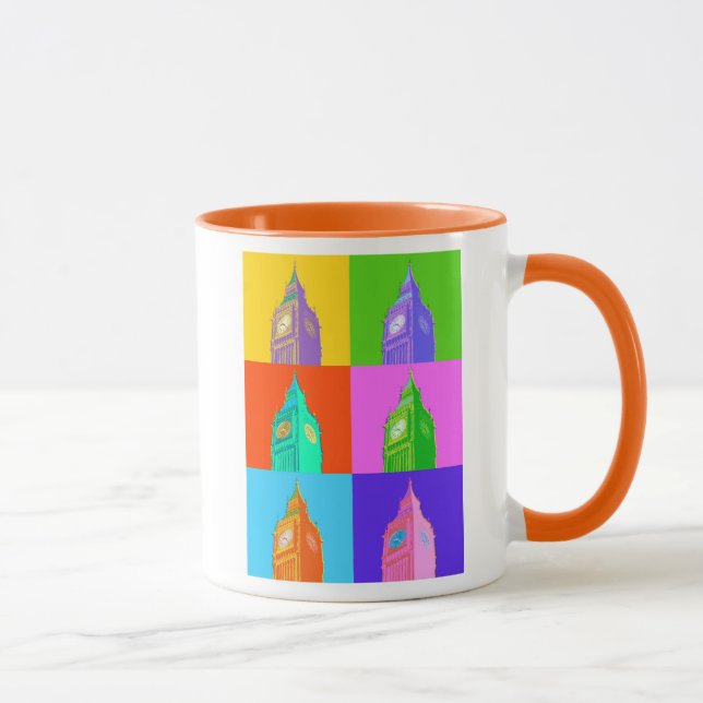 Caneca Néon Big Ben do pop art (Direita)