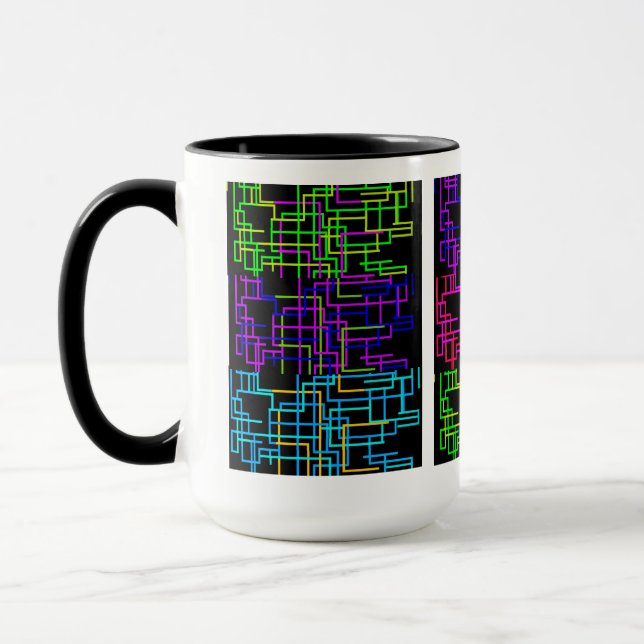 Caneca Neon Cyber Grid (Esquerda)
