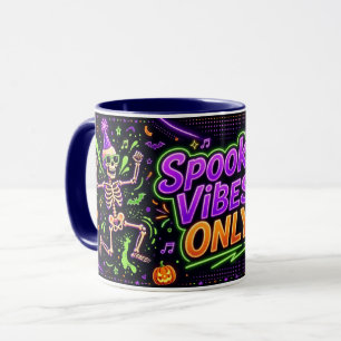 Caneca Neon de Halloween Spooky Vibes Only