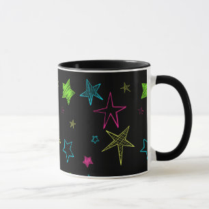 Caneca Neon Doodle Stars Mug