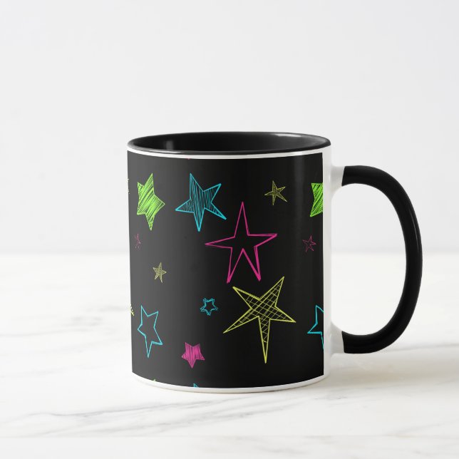 Caneca Neon Doodle Stars Mug (Direita)