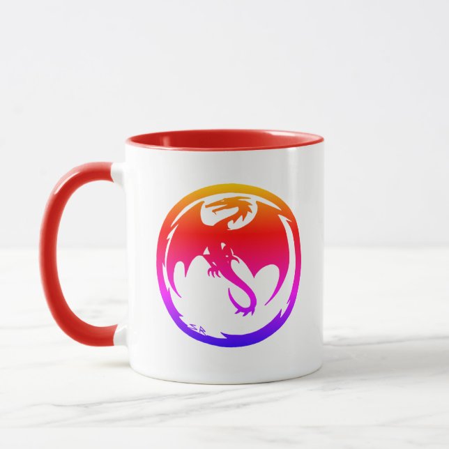 Caneca Neon Dragon Red combo (Esquerda)