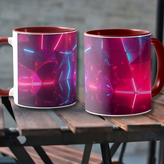 Caneca Neon Geométrico Fantasy Mug (Criador carregado)