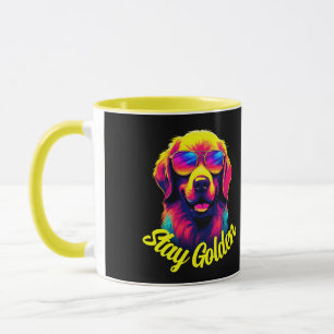 Caneca Neon Ouro Retriever
