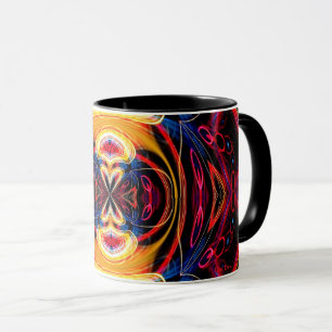 Caneca Neon Psychedelic Mug selado com um beijo