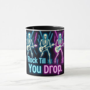 Caneca Neon Skeletons Rock Duro Halloween Mug