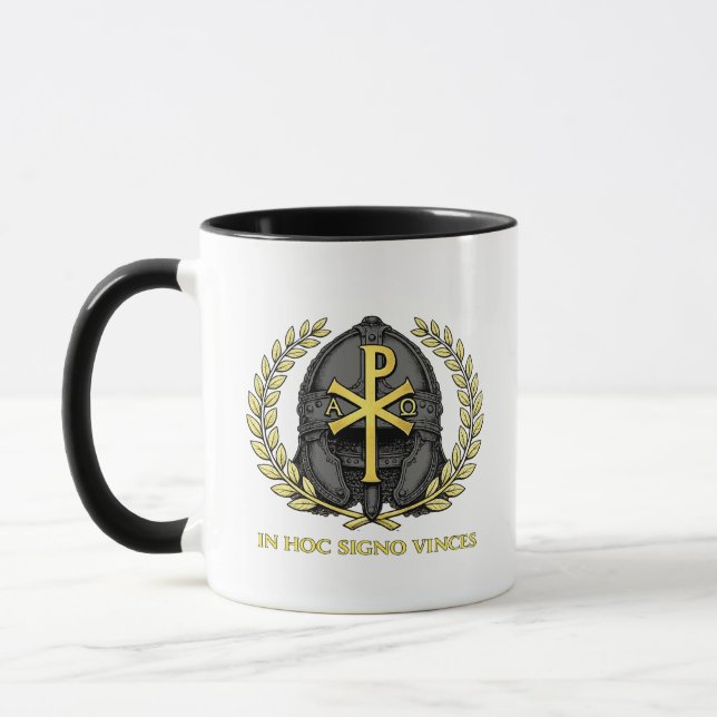 Caneca Neste Sinal Vencerás Capacete Romano Chi-Rho (Esquerda)